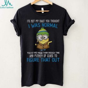 Minion it’s not my fault you thought I was normal you’ve had more than enough time and plenty of clues shirt