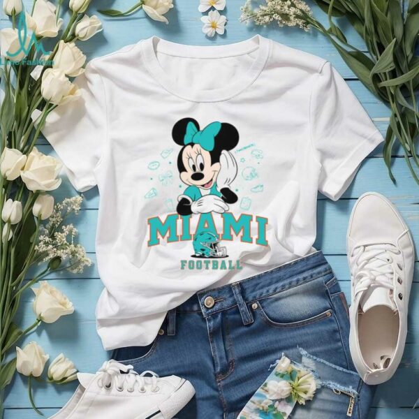 Minnie Mouse Miami Football T Shirt