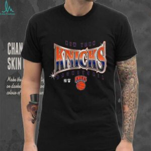 Mitchell & Ness Black New York Knicks Worldwide Collection Glow Up T Shirt