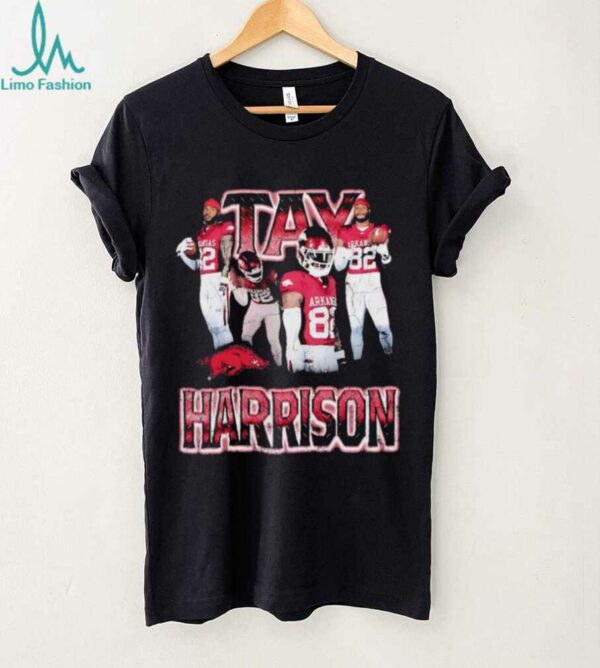 Monte Tay Harrison portrait Arkansas Razorbacks shirt