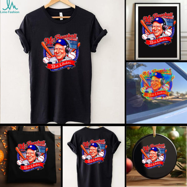 Mr. Baseball Bob Uecker Milwaukee Brewers front row legend caricature shirt