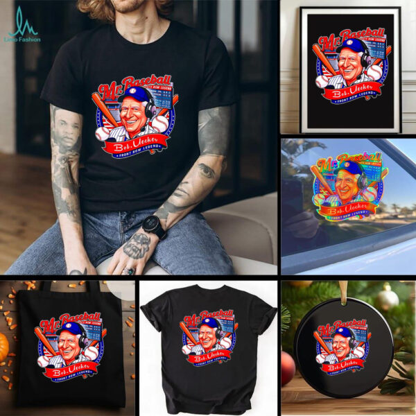 Mr. Baseball Bob Uecker Milwaukee Brewers front row legend caricature shirt