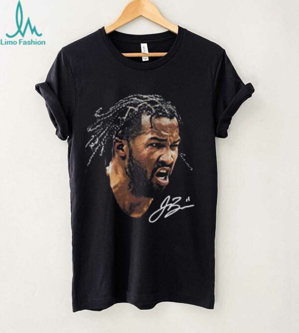 NBA Jalen Brunson Mitchell & Ness Black Real Big Face Player T Shirt