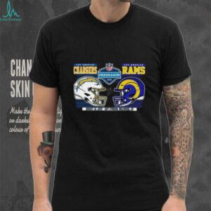 NFL Preseason Week 2 2025 Los Angeles Chargers Vs Los Angeles Rams Dueling Helmet shirt