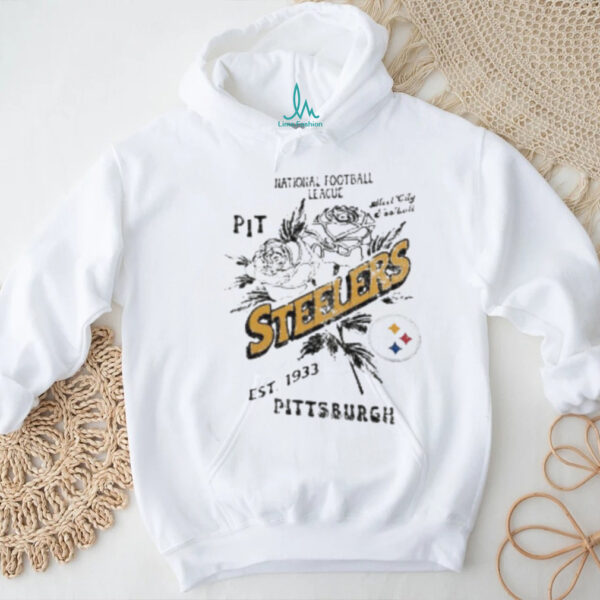 Pittsburgh Steelers National Football League PIT Steel City football Stripe Distressed Raglan shirt