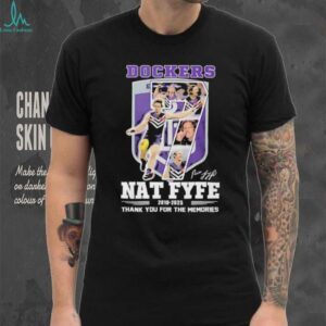 Nat Fyfe Fremantle Dockers 2010 2025 tahnk you for the memories shirt