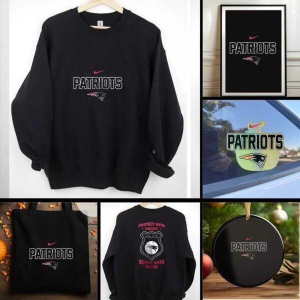 New England Patriots protect with honor police serve with pride shirt