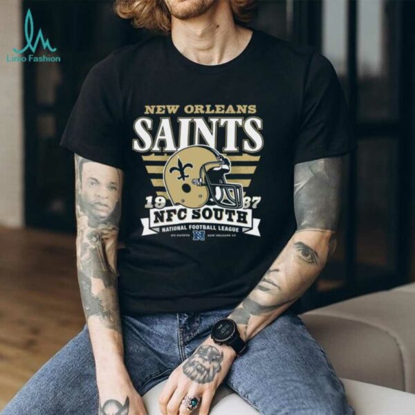 New Orleans Saints Stripe Splash Franklin Throwback T Shirt