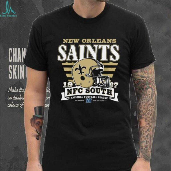 New Orleans Saints Stripe Splash Franklin Throwback T Shirt