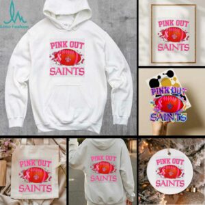 New Orleans Saints pink out ball pink ribbon shirt