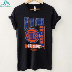 New York Knicks Black 2025 NBA Playoffs Hype T Shirt