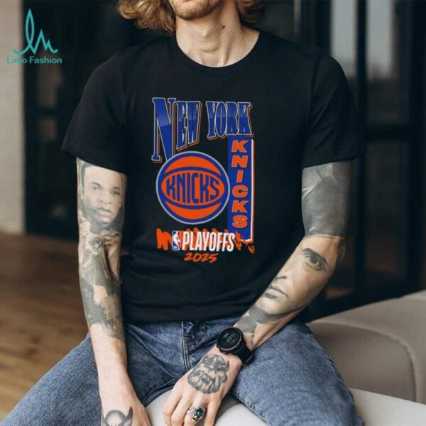 New York Knicks Black 2025 NBA Playoffs Hype T Shirt