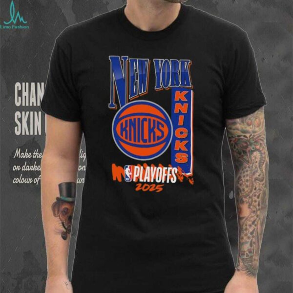 New York Knicks Black 2025 NBA Playoffs Hype T Shirt