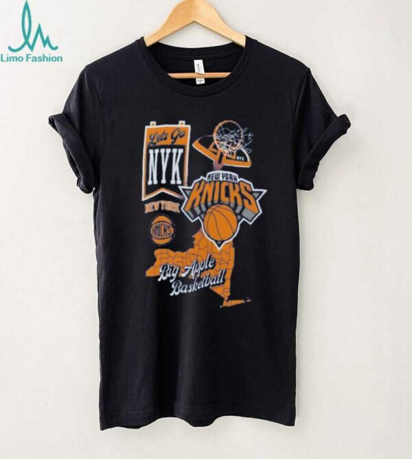 New York Knicks Blue Split Zone T Shirt