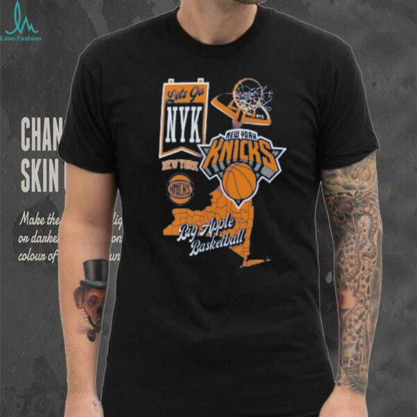 New York Knicks Blue Split Zone T Shirt