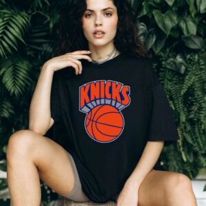 New York Knicks Mitchell & Ness Black Big & Tall Hardwood Classics Vintage Logo T Shirt