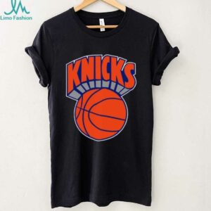 New York Knicks Mitchell & Ness Black Big & Tall Hardwood Classics Vintage Logo T Shirt