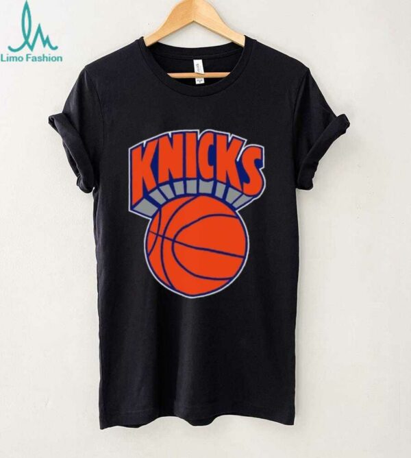 New York Knicks Mitchell & Ness Black Big & Tall Hardwood Classics Vintage Logo T Shirt