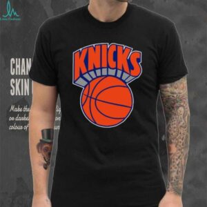 New York Knicks Mitchell & Ness Black Big & Tall Hardwood Classics Vintage Logo T Shirt