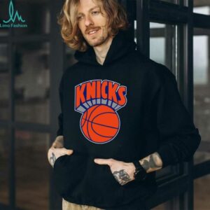 New York Knicks Mitchell & Ness Black Big & Tall Hardwood Classics Vintage Logo T Shirt