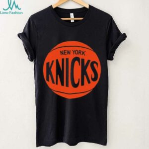 New York Knicks Mitchell & Ness Heather Charcoal Hardwood Classics MVP Logo T Shirt