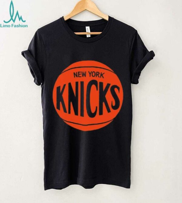 New York Knicks Mitchell & Ness Heather Charcoal Hardwood Classics MVP Logo T Shirt
