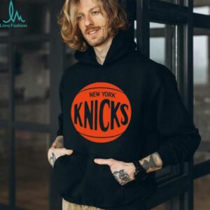 New York Knicks Mitchell & Ness Heather Charcoal Hardwood Classics MVP Logo T Shirt