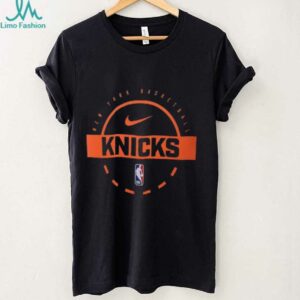 New York Knicks Nike Black Authentic T Shirt