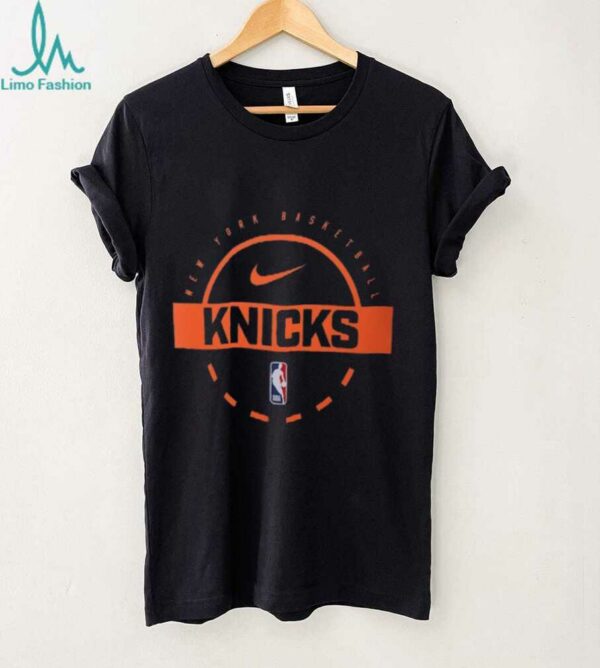 New York Knicks Nike Black Authentic T Shirt