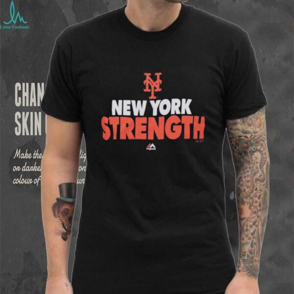 New York Mets Majestic Heathered Strength T Shirt