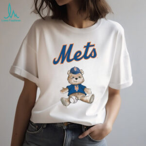 New York Mets Tiny Turnip White Fitted Teddy Bear Shirt