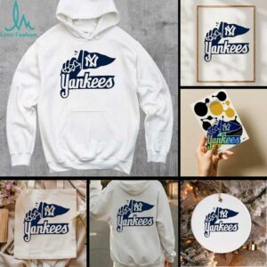 New York Yankees Logo Hand Holding Flag Iconic Baseball shirt