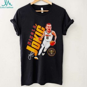 Nikola Jokic post moves caricature Denver Nuggets shirt