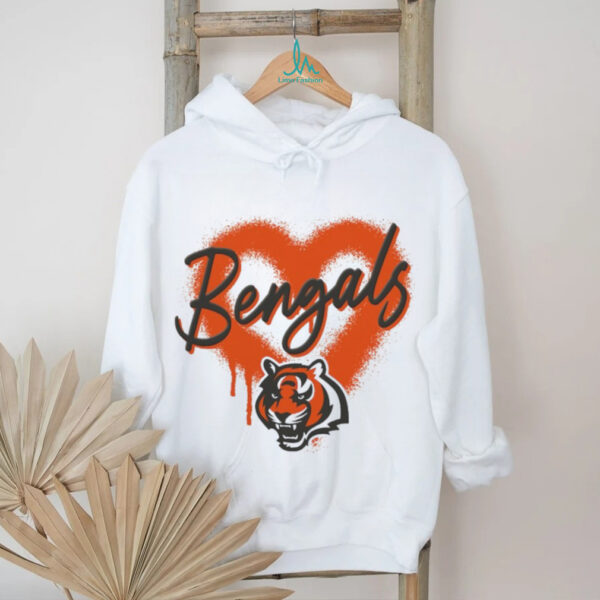 Cincinnati Bengals Outerstuff Girl’s Youth Spray Heart T Shirt