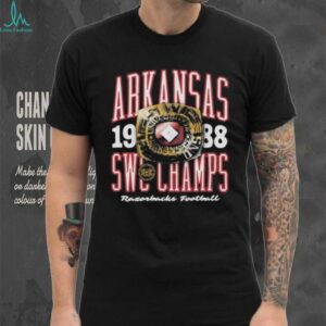 Arkansas Razorbacks hit that line varsity helmet shirt