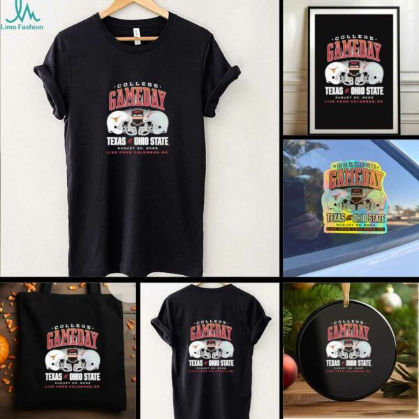 Official College GameDay 2025 Texas Longhorns Vs Ohio State Buckeyes Love From Columbus, OH Shirt