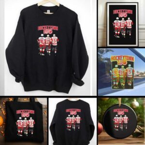 Official Detroit Red Wings Hockey Town 100 Years Signatures 2025 Shirt