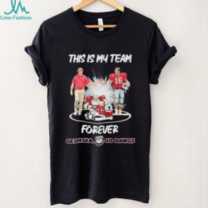Official Georgia Bulldogs This Is My Team Forever Go Dawgs Signatures Shirt