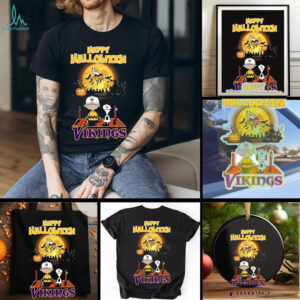 Official Happy Halloween Minnesota Vikings X The Peanuts Snoopy And Charlie Brown Shirt