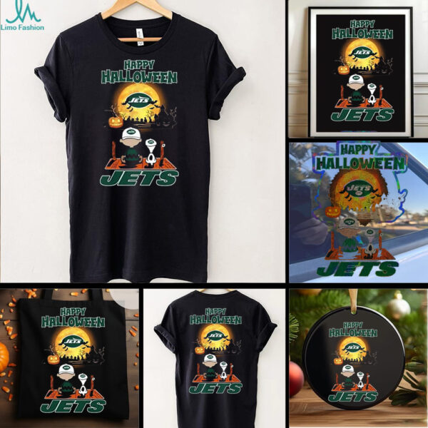 Official Happy Halloween New York Jets X The Peanuts Snoopy And Charlie Brown Shirt