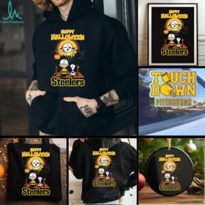 Official Happy Halloween Pittsburgh Steelers X The Peanuts Snoopy And Charlie Brown Shirt