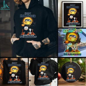 Official Happy Halloween Seattle Seahawks X The Peanuts Snoopy And Charlie Brown Shirt