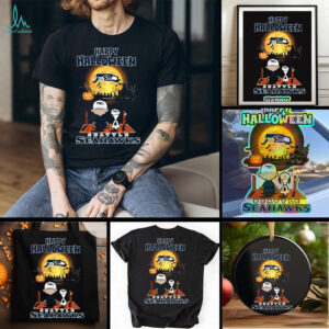 Official Happy Halloween Seattle Seahawks X The Peanuts Snoopy And Charlie Brown Shirt