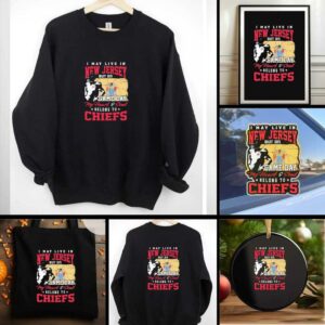 Official I May Live In New Jersey But Gameday My Heart And Soul Belong To Kansas City Chiefs Flag Shirt