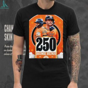 Official Jose Altuve Houston Astros MLB 250th Career Home Run And 250 Stolen Bases Number 27 Poster t shirt