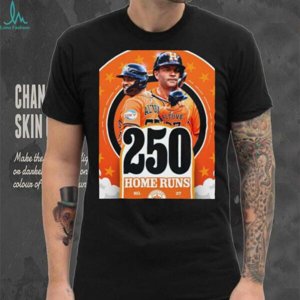 Official Jose Altuve Houston Astros MLB 250th Career Home Run And 250 Stolen Bases Number 27 Poster t shirt