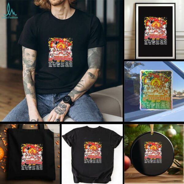 Official Kansas City Chiefs Teams 65th Anniversary 1960 2025 Signatures Shirt