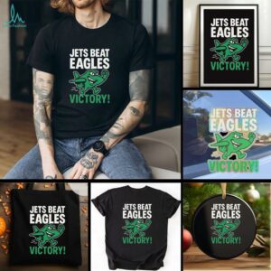 Official NFL 2025 New York Jets Beat Eagles Victory Mascot Shirt