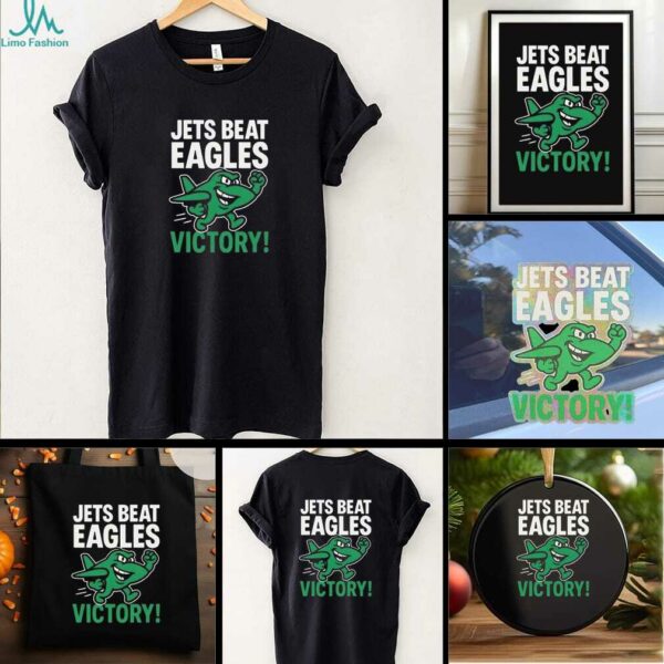 Official NFL 2025 New York Jets Beat Eagles Victory Mascot Shirt
