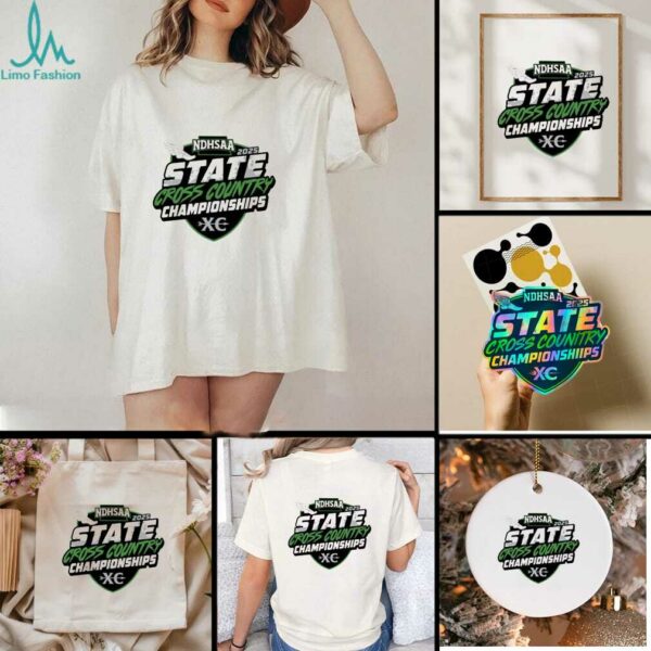 Official Ndhsaa State Cross Country Championships State Meet Logo 2025 T Shirt